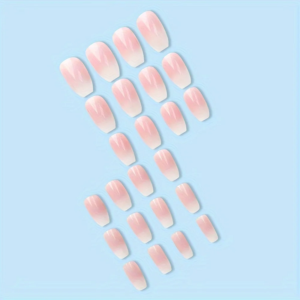 A Set Of 24 Glossy Short Coffi - Nail Art Pink review and price