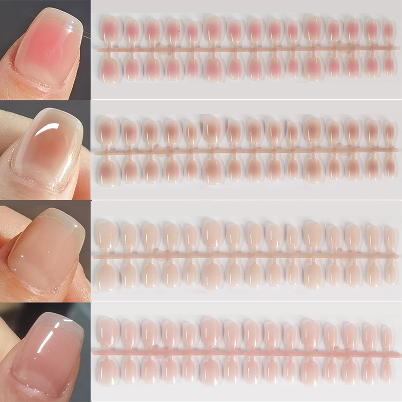 30pcs Gradient Fake Nails Fren - Nail Art Pink review and price