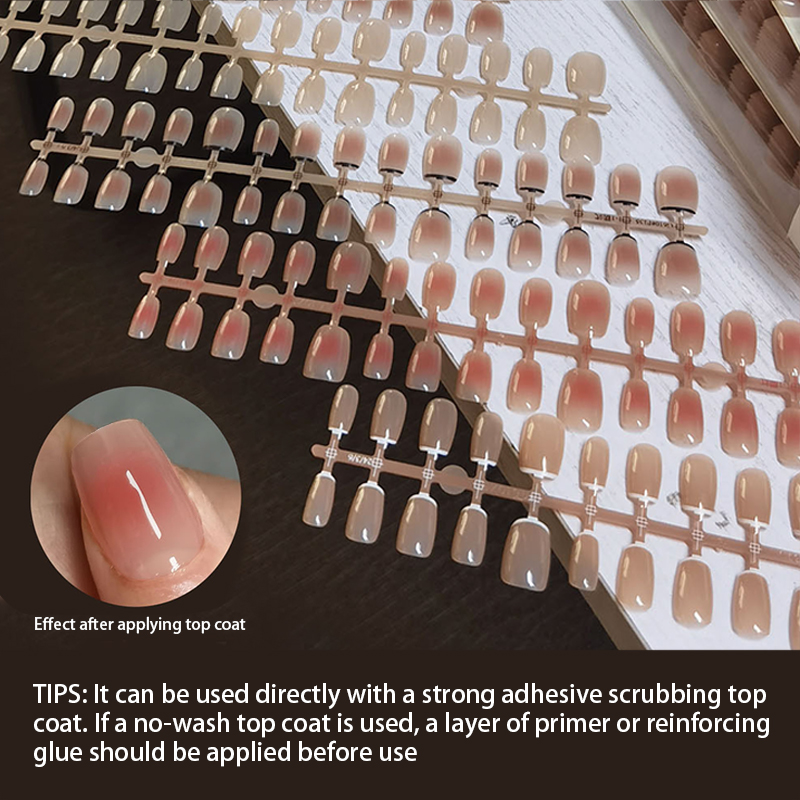 30pcs Gradient Fake Nails Fren - Nail Art Pink review and price
