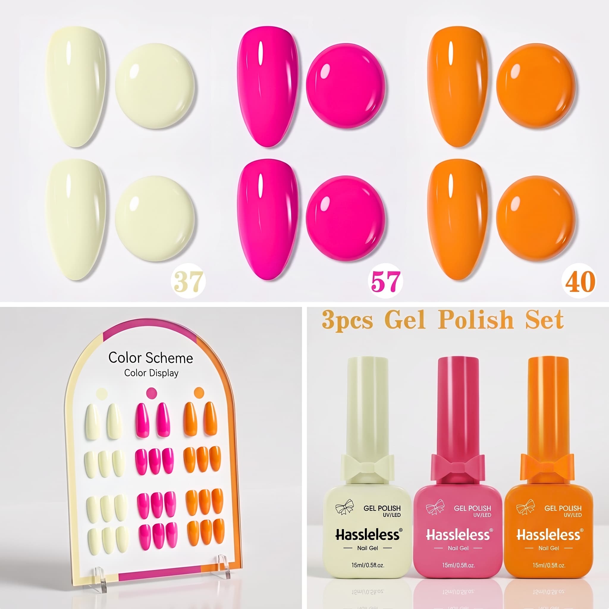 Hassleless Nail Polish Gel 3-P - Nail Art Orange review and price