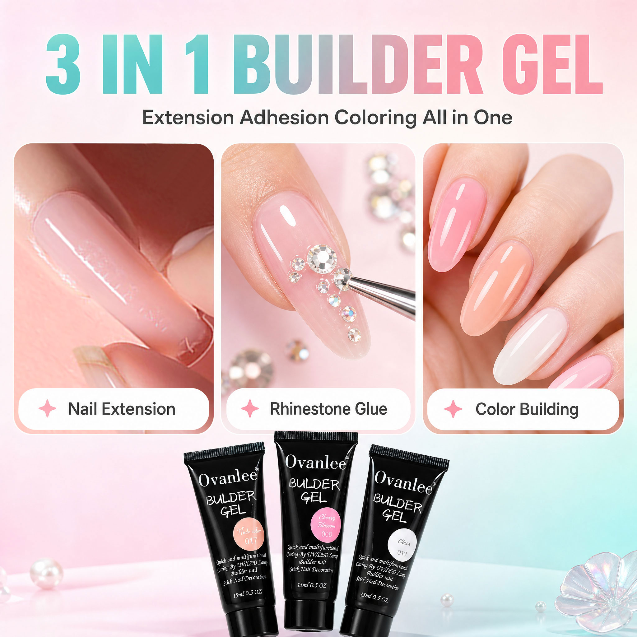 Ovanlee 12-Color 3-in-1 Builde - Nail Art Ombre review and price