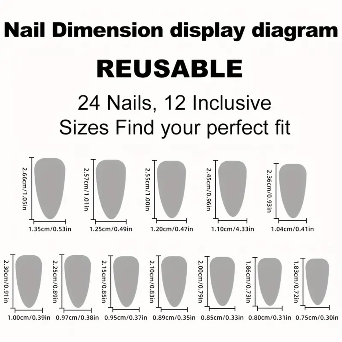 24Pcs Medium Almond Press On N - Nail Art Press On review and price