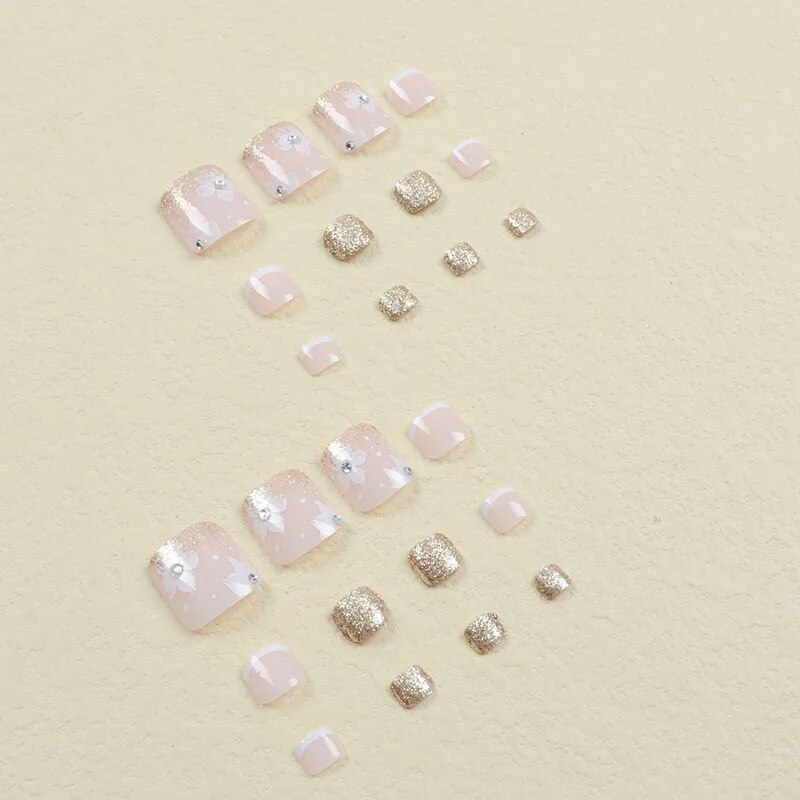 24pcs Glitter Crystal French P - Nail Art Press On review and price