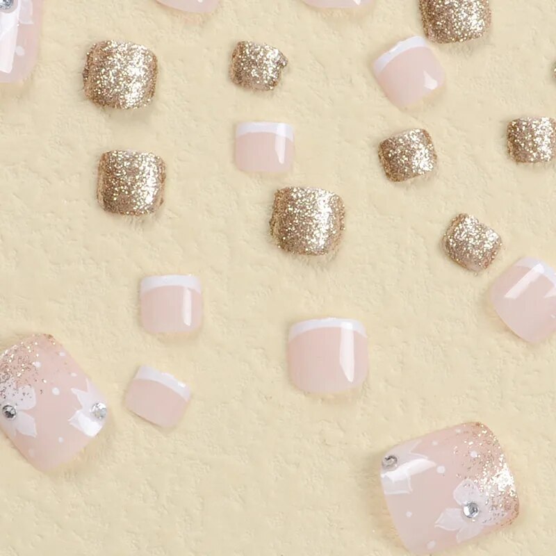 24pcs Glitter Crystal French P - Nail Art Press On review and price