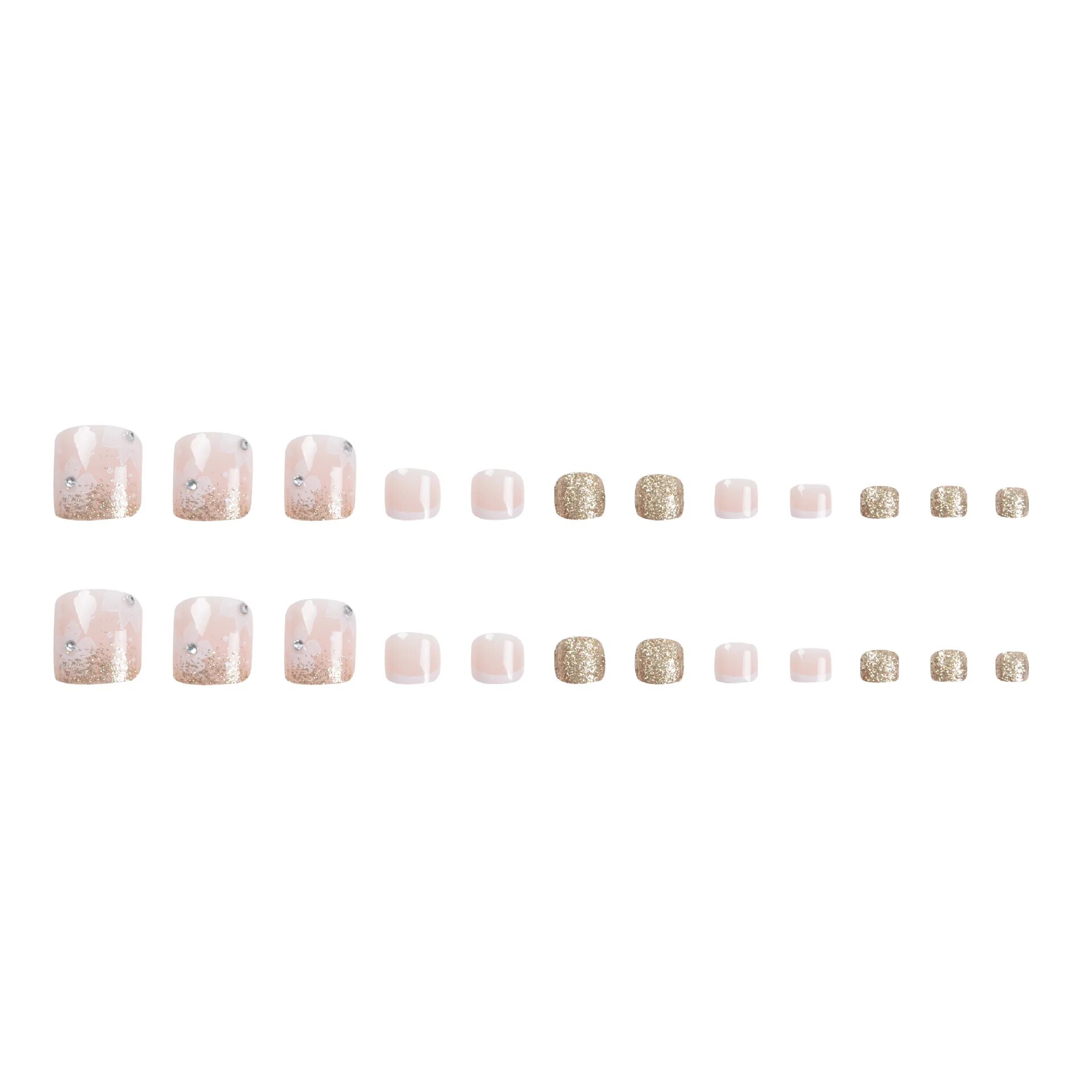 24pcs Glitter Crystal French P - Nail Art Press On review and price