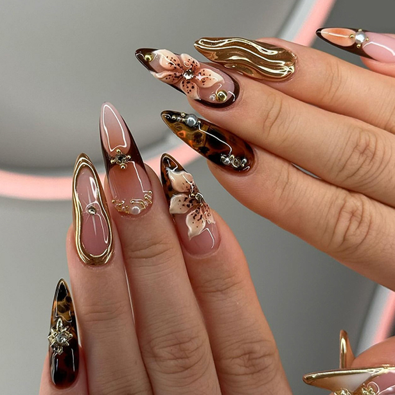 Luxury Maillard Almond Press o - Nail Art Press On review and price