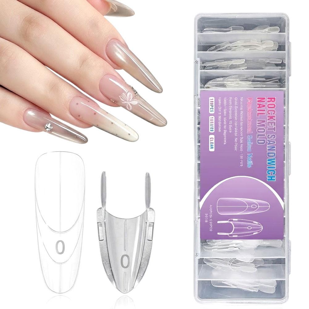 120Pcs Sandwich Nail Mold Clea - Nail Art Ombre review and price