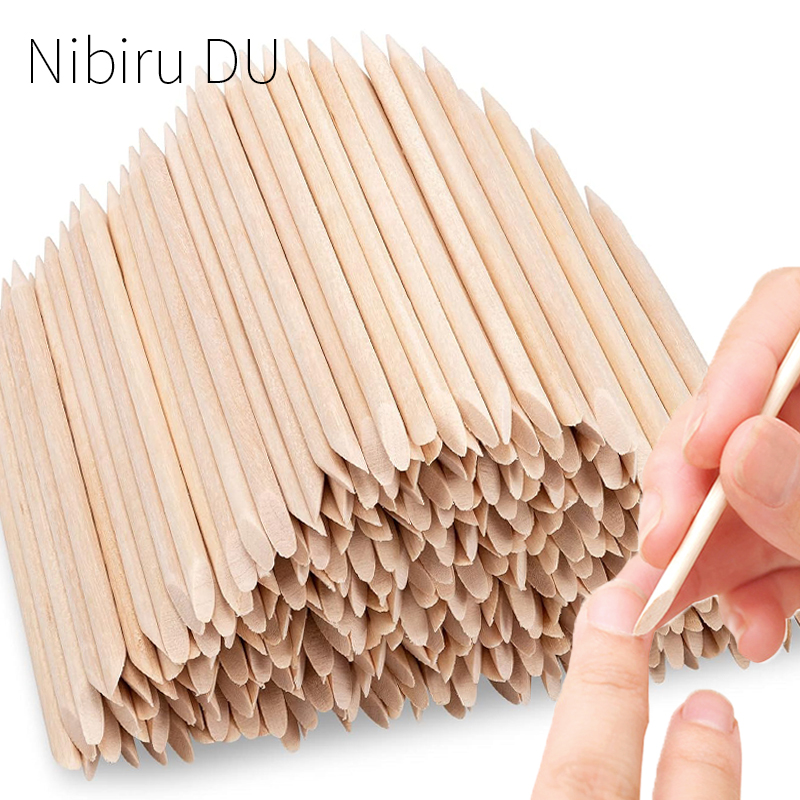 100/50Pcs Orange Wood Nail Sti - Nail Art Orange review and price